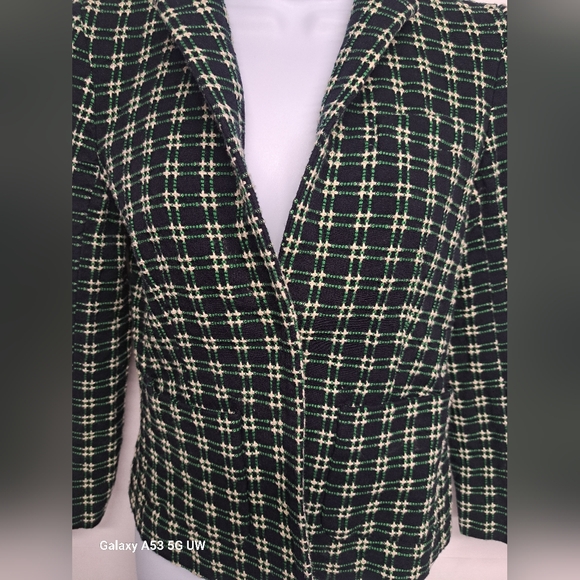 J. Crew 2 Textured Blazer Jacket Three Front Snap Closure Two Pockets - Picture 2 of 6